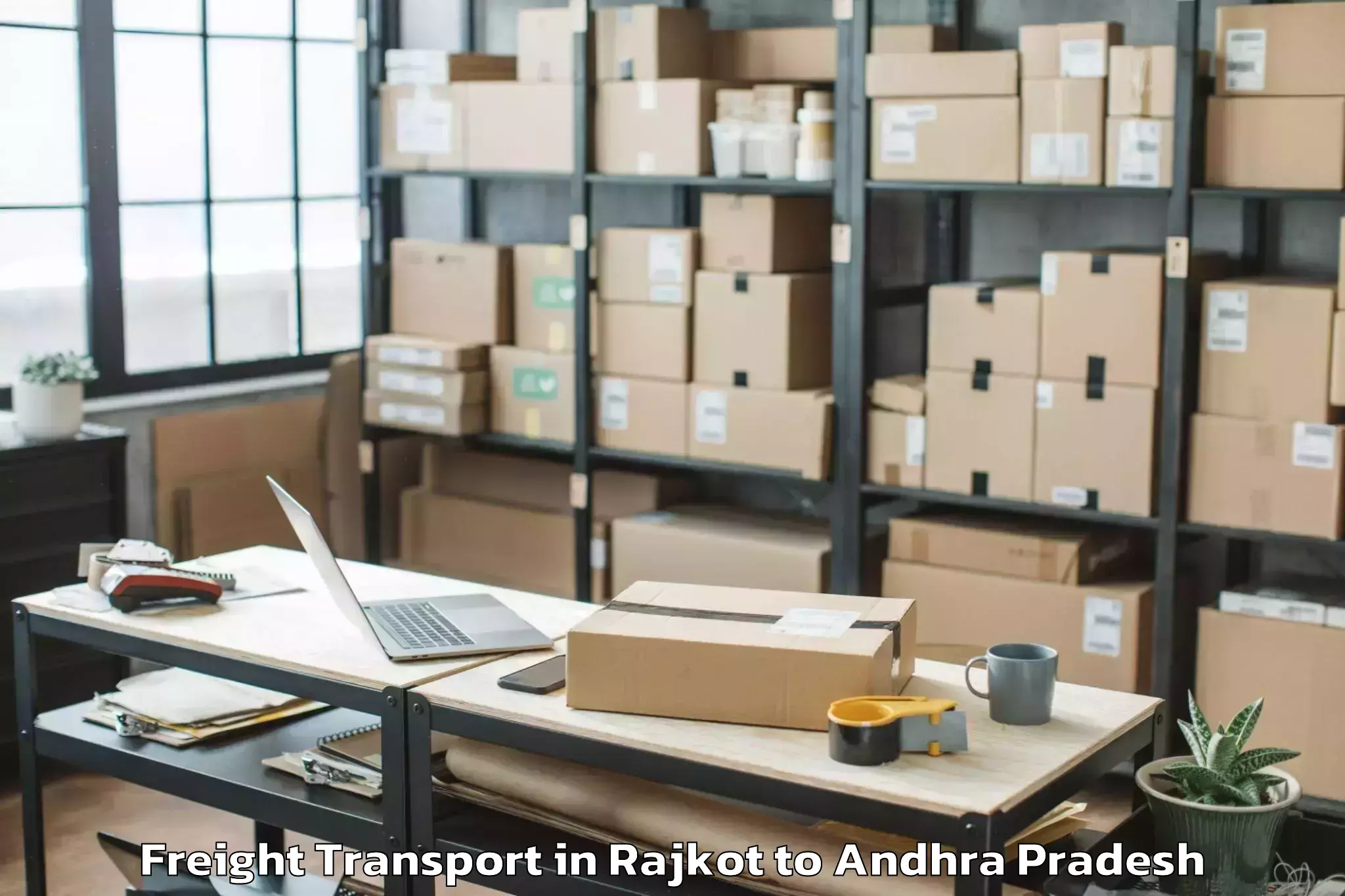 Comprehensive Rajkot to Allavaram Freight Transport